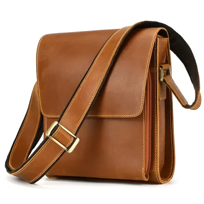 Genuine Leather Shoulder Bag – Crazy Horse Cowhide Messenger Bag